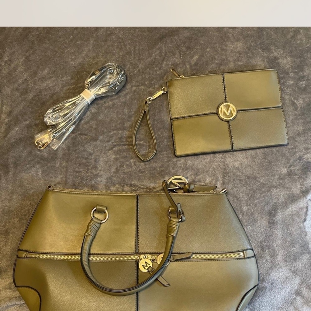 Mia K Collection Olive Green Handbag Set